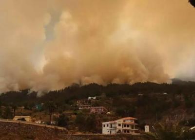 آتش سوزی خارج از کنترل در جزیره قناری اسپانیا